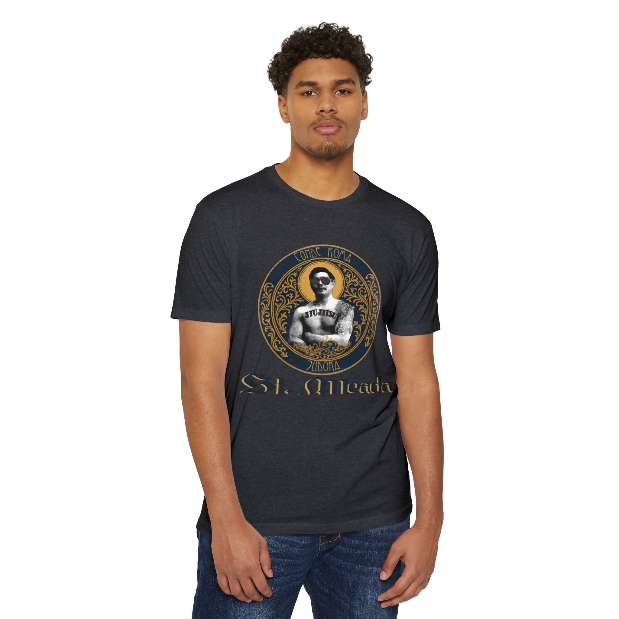Saint Meada Graphic T‑Shirt — Vintage Tattoo Portrait Tee