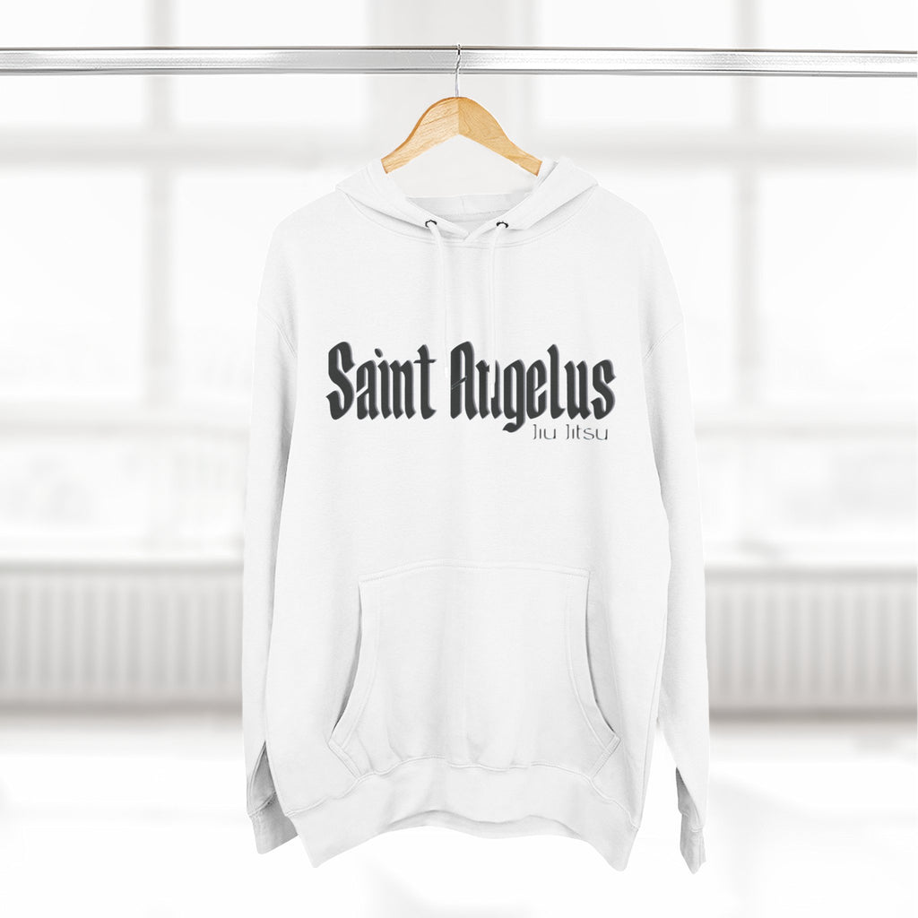 Cozy Fleece Hoodie with 'Saint Angelus' Design | Warm Winter Wear, Casual Style, Gift for Him/Her, Unisex Hooded Sweatshirt