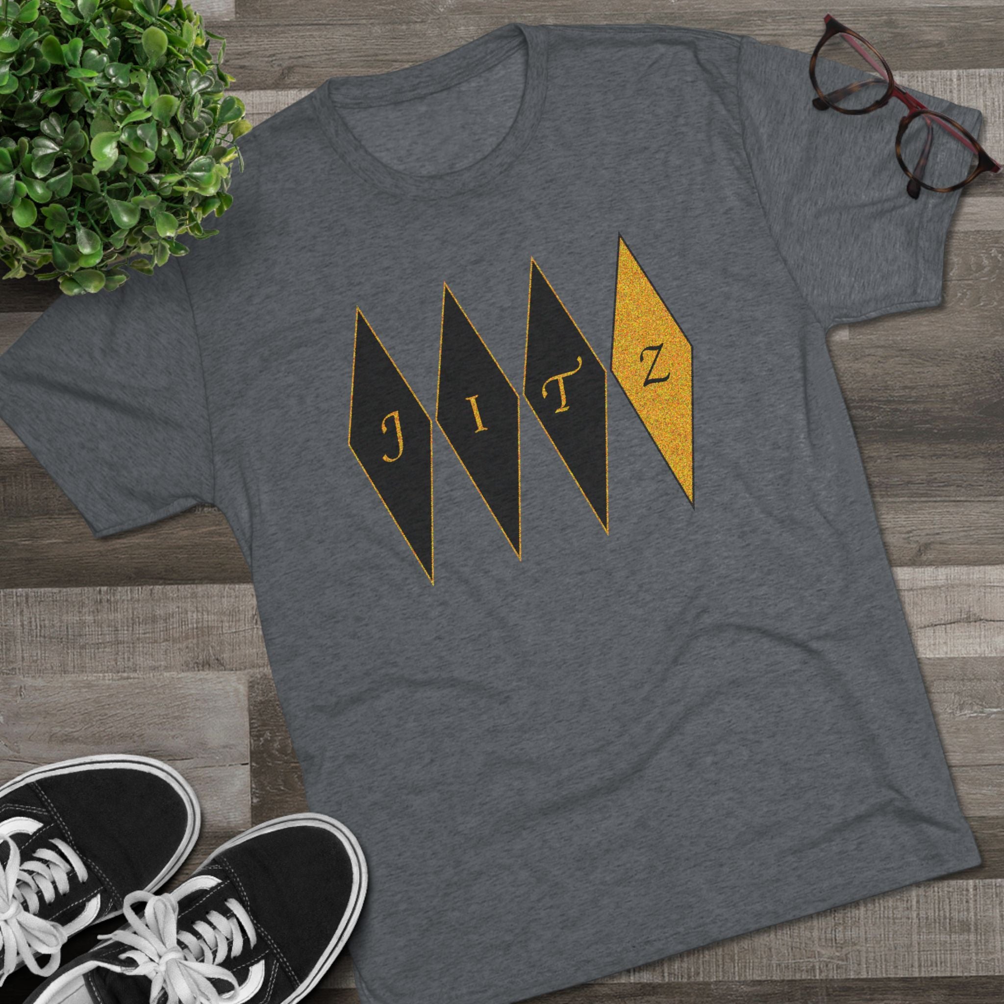 Vintage Jiu Jitsu Tri-Blend Crew Tee - JITZ Graphic Tee, Everyday Comfort Shirt, Casual Wear, Gift for Him/Her, Trendy Outfit