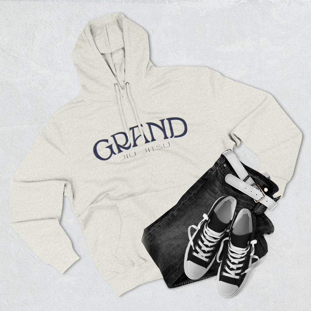Grand Jiu Jitsu Three-Panel Fleece Hoodie, Cozy Casual Wear, Great for Lounging, Ideal Gift for Students, Perfect for Holidays and Celebrations
