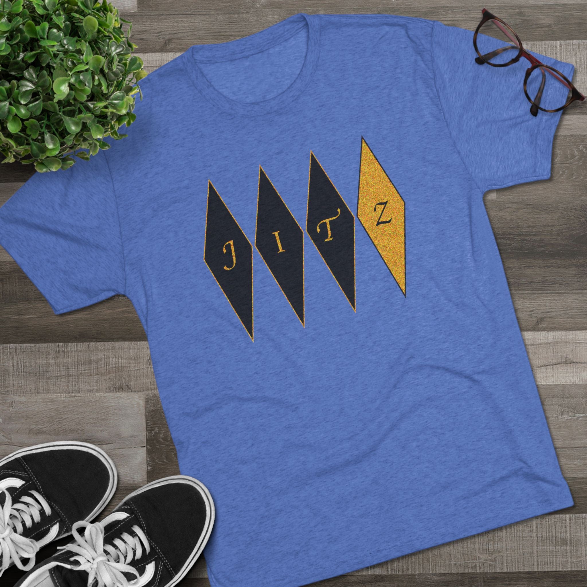 Vintage Jiu Jitsu Tri-Blend Crew Tee - JITZ Graphic Tee, Everyday Comfort Shirt, Casual Wear, Gift for Him/Her, Trendy Outfit