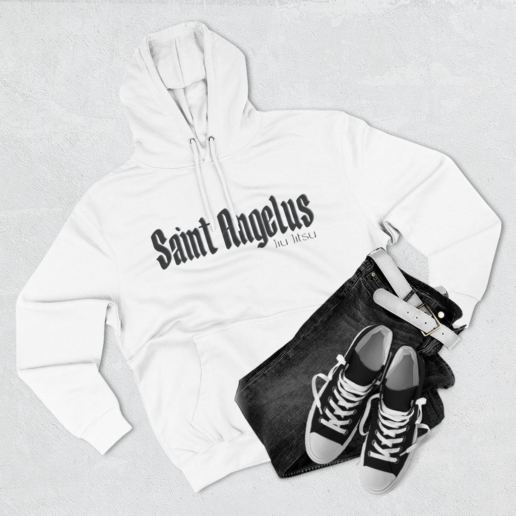 Cozy Fleece Hoodie with 'Saint Angelus' Design | Warm Winter Wear, Casual Style, Gift for Him/Her, Unisex Hooded Sweatshirt