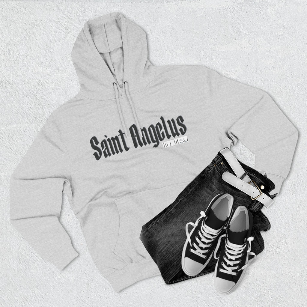 Cozy Fleece Hoodie with 'Saint Angelus' Design | Warm Winter Wear, Casual Style, Gift for Him/Her, Unisex Hooded Sweatshirt