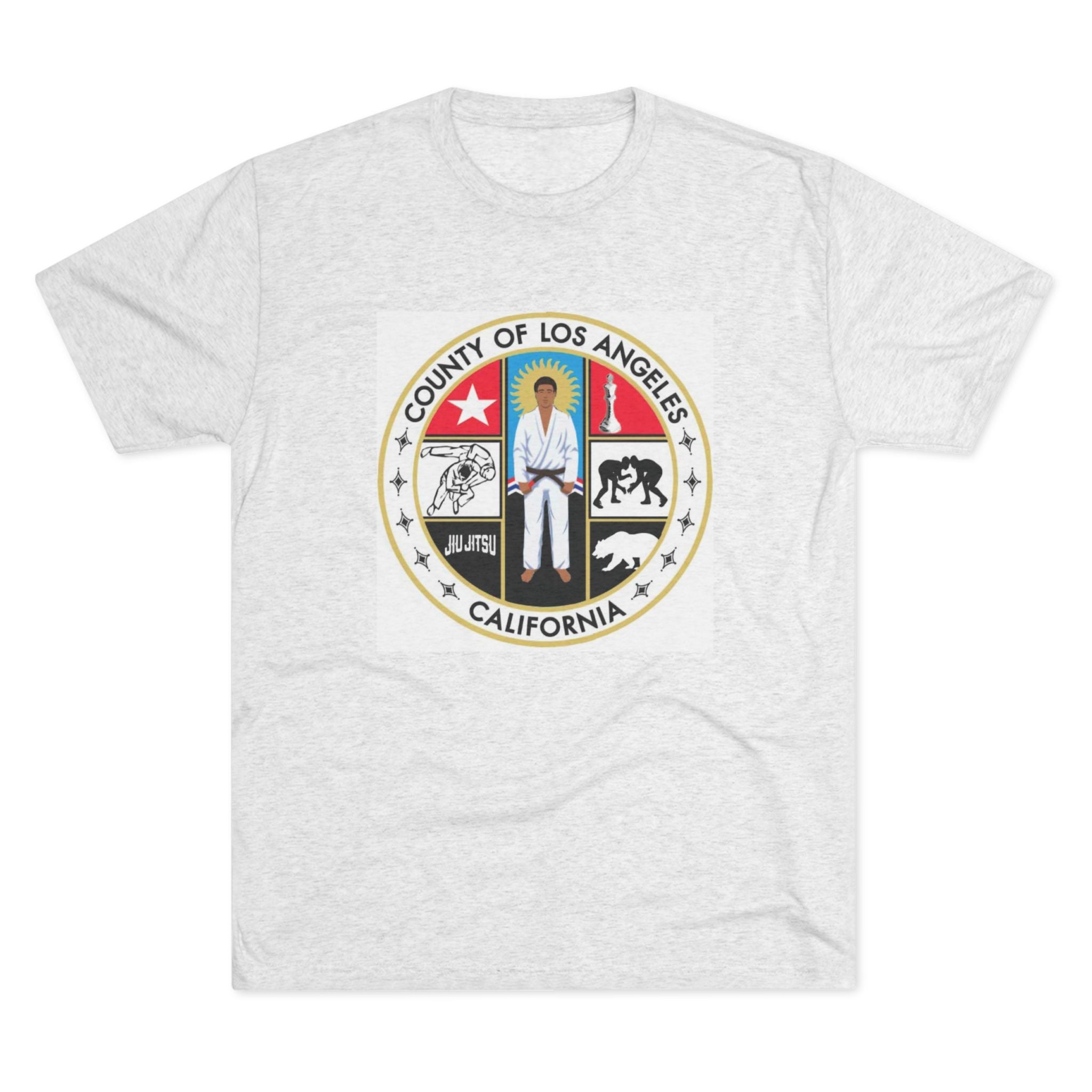 California State Jiu Jitsu Seal  Tri-Blend Crew Tee